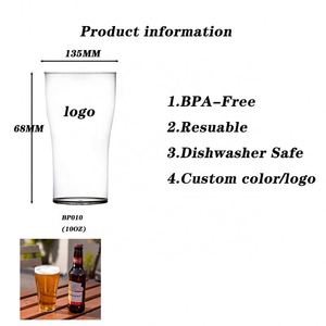Hot Sale Classic 10 oz Bpa-free Eco-Friendly <b>Reusable</b> Plastic Pint <b>Cups</b> for Pub - Product Image 2