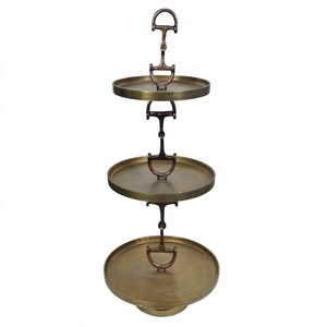 <b>3</b> <b>Tier</b> <b>Cake</b> <b>Stand</b> Equestrian Styled Round Fruits <b>Cake</b> Chocolate Candies Platter Trays Elegant Horse Bit <b>Cake</b> <b>Stand</b> Best Prices - Product Image 1