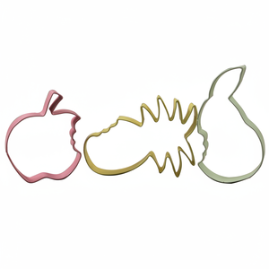 Set di 3 stampini per biscotti in metallo a tema frutta invernale a forma di cuore con ritagli di pera di ananas strumenti per stampi per biscotti - Product Image 2