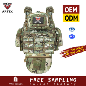 Gilet tactique MOLLE porte-plaques camouflage en nylon imperméable pour extérieur, taille unique, logo et couleur personnalisables - Product Image 1