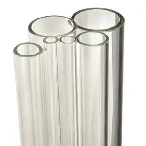 Nhà Máy Giá thấp chịu nhiệt rõ ràng Borosilicate 3.3 thủy tinh ống xi lanh thạch anh thủy tinh trong suốt ống cho thổi