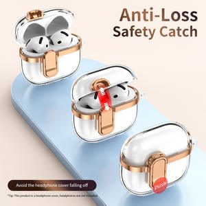 Clip de verrouillage étui de protection en TPU souple Transparent pour Apple <span class=keywords><strong>Airpods</strong></span> 4 /<span class=keywords><strong>Airpods</strong></span> Pro 2 étuis de couverture - Product Image 4