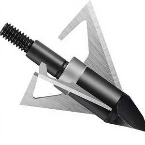 Boogschieten Staal Broadheads 100 125 Grain 3 Bladen Jacht Compatibel Kruisboog Compound Boog 1+1/2 Inch Snede - Product Image 1