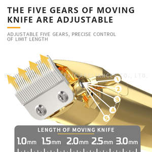 Kemei KM-2850+PG 2200mAh 5w 金属製電動バッテリーヘアシェーバー 5500RPM プロ仕様ヘアトリマー USB充電式 理髪店ツール - Product Image 4