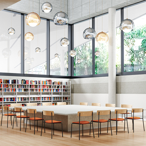 Einfaches Design Metallrahmen Holz Rückenlehne Geeignet für Schul bibliothek Lese stuhl - Product Image 2