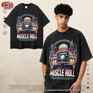 Wholesale Streetwear Graphic <b>Tshirt</b> Plain 100% Cotton Unisex T-shirt Heavyweight t Shirts High Quality - Product Image 4