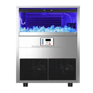 Mvckyi Machine à glaçons commerciale refroidie à l'eau pour restaurant Bar Machine à fabriquer des blocs de glace