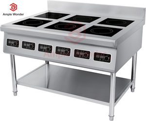Cuisinière à induction commerciale à 6 brûleurs, haute puissance 3500W*6 ou 5000W*6, pour la restauration AM-TCD601 - Product Image 1