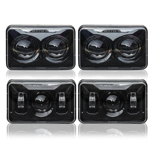Automotive LED Lighting Accessories 5" Rectangle LED Headlamp 60w Driving Light Truck 4x6 LED Headlights Kenworth