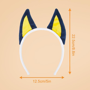 Serre-tête en peluche avec oreilles de chien de <span class=keywords><strong>dessin</strong></span> <span class=keywords><strong>animé</strong></span>, serre-têtes Blueys pour les fêtes à thème Blueys <span class=keywords><strong>et</strong></span> <span class=keywords><strong>Bingo</strong></span>, décorations de tête - Product Image 6