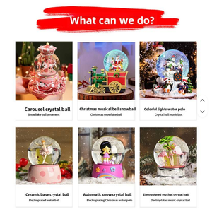 Personalizzato cartone animato in resina <span class=keywords><strong>di</strong></span> vetro acqua palla Music Box galleggiante <span class=keywords><strong>fiocco</strong></span> <span class=keywords><strong>di</strong></span> <span class=keywords><strong>neve</strong></span> natale/nuovo anno regalo luci <span class=keywords><strong>di</strong></span> ancoraggio oceano - Product Image 2