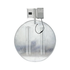 Tùy chỉnh UV in ấn nhôm không có dừng lại hoặc bãi đậu xe màu xanh và màu đỏ phản chiếu phim 18 inch <span class=keywords><strong>LED</strong></span> năng lượng mặt trời Vòng Road dấu hiệu giao thông - Product Image 5