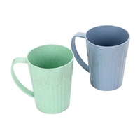 Brosse à dents en fibre de paille de blé écologique tasse à eau paille de blé rince-bouche tasse couleur unie simple tasse à eau accessoires de salle de bain