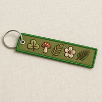 Porte-clés personnalisé avec logo brodé, patch tissé, couleur personnalisée, écologique, fabrication directe pour cadeaux promotionnels d'entreprise