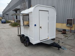 Mini remorque de 7 pieds adaptée à un personnel travaillant à l'intérieur du chariot de mode d'affaires de vente de rue avec remorque de table de travail en acier inoxydable - Product Image 6