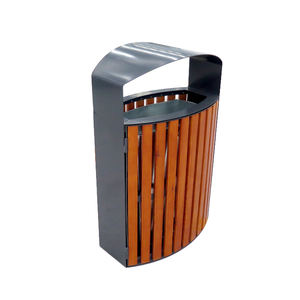 Cubo de basura <span class=keywords><strong>clasificado</strong></span> de madera comercial para exteriores, cubo de basura de reciclaje de parque de jardín exterior, cubo de basura de clasificación grande público - Product Image 4