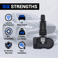 Sensor TPMS Universal Multifrecuencia ANDEREY 433/315MHz Programable, Fácil Instalación, Herramienta de Sistema de Monitoreo de Presión de Neumáticos