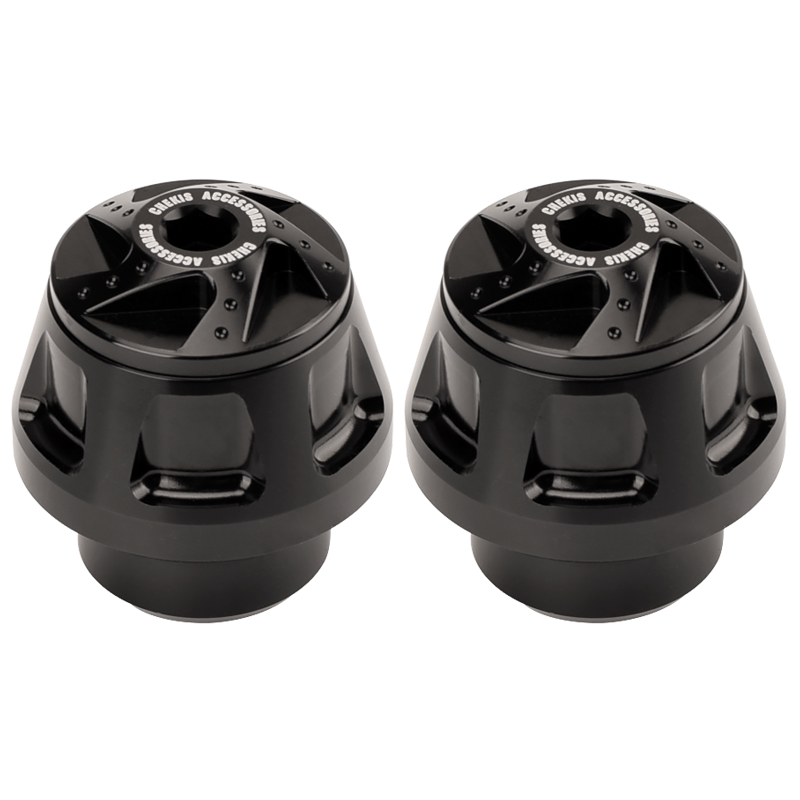 Coppia di protezioni anti-collisione nere per ruota anteriore.