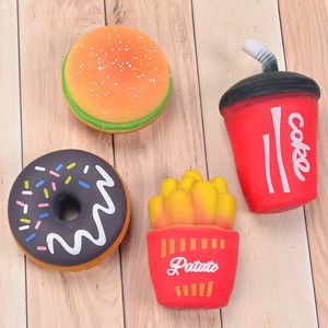 Novedoso Set de Bolas Antiestrés Squishy de Comida Rápida: Hamburguesa, Papas Fritas, Donut, Cola. Juguetes TPR de Lenta Recuperación para Apretar, Alivio del Estrés, Juguetes para Niños al por Mayor. - Product Image 2