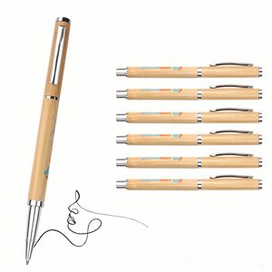 Stylos en bois et bambou écologiques personnalisés, stylos promotionnels en bois avec logo personnalisé, stylet en bambou avec étui, coffret cadeau - Product Image 2