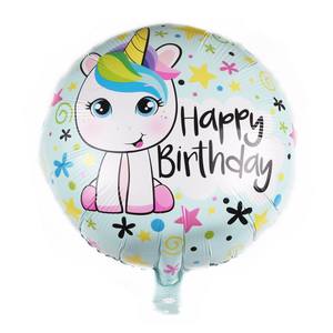 <strong>Unicorn</strong> Round <strong>Party</strong> <strong>Supplies</strong> Foil Balloon for Kids 18 Inch Festival and Birthday Decoration Balloon for Schulkind - Product Image 3