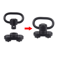 Attache de sangle QD pivotante tactique à dégagement rapide, pivot QD 1,25 pouces robuste avec bouton-poussoir, accessoire pour sangle de sac de chasse