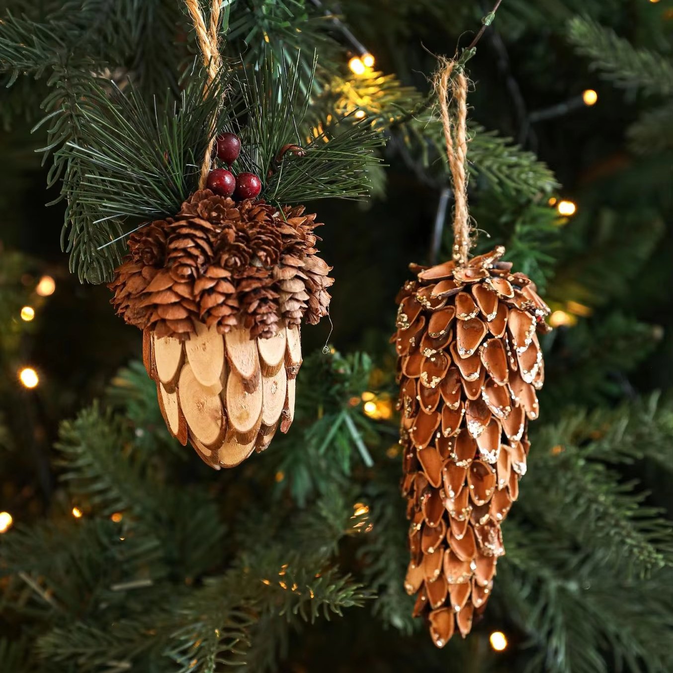 acorns ornaments glass