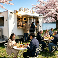 Remorque alimentaire de luxe entièrement équipée, chariot de vente de thé à bulles, de smoothies, de desserts, de crêpes, de glaces, camion de nourriture à vendre aux États-Unis et en Allemagne