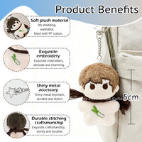 OEM ODM personnalisé OC mignon mini peluche porte-clés sac pendentif 5cm Anime poupée peluche porte-clés
