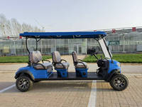 Voiturette de golf solaire 6 places à batterie lithium, véhicule de tourisme à énergie solaire, autonomie 100 km, certifiée CE, vente chaude
