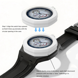 Boîtier et bracelet en acier inoxydable de luxe Lionorm pour la conversion de montre de poche <span class=keywords><strong>Swatch</strong></span> Royal Pop, kit de modification Savonnette avec couronne à 3 heures - Product Image 4