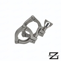 Raccord Sanitaire Tri-Clamp en Acier Inoxydable 304, Double Vis à Aile, Brossé, 2,25 Pouces Métrique, OEM pour Tuyaux Alimentaires, Laitiers et Brasseries