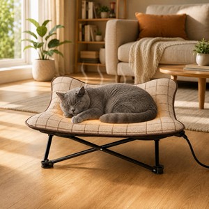 Lit pour chien ZT CanboPet, durable, surélevé, résistant aux morsures, en métal, pliable, pour extérieur, intérieur, camping, chauffant, mignon. - Product Image 1