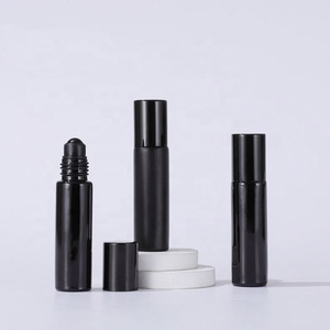 Factory Direct Sale 10ml Black Glass Roll on <b>Bottle</b> with Stainless Roller - Product Image 2