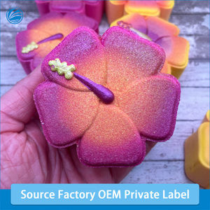Bombas de baño de relajación total de etiqueta privada de fábrica de Fizzies de flores de Mutabilis orgánicas al por mayor OEM - Product Image 2