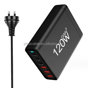 อะแดปเตอร์ชาร์จไฟ USB-C 120w แบบเสียบผนัง 6 พอร์ต รองรับ PD และ QC3.0 ชาร์จเร็ว สำหรับ iPhone 11 12 13 - Product Image 5