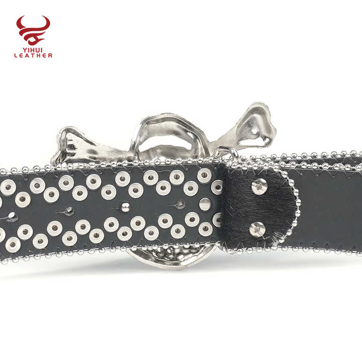 ROCKSTAR STUDDED BELT PONY HAIR