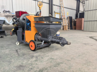 Pompe à mortier électrique multifonctionnelle diesel mini, machine à enduire de pierre véritable, machine à coulis de béton, machine à pulvériser du mortier de ciment