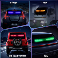 Nouveau panneau matriciel dynamique Thhowie, lumière LED œil de démon, 12V 3W, alimenté par USB, effet clignotant, pare-brise avant/arrière de voiture, décoration automobile