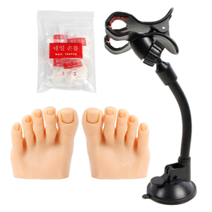 Pie de Práctica de Silicona con Abrazadera, Modelo de Exhibición Suave para Entrenamiento de Uñas, Pedicura y Manicura - Product Image 4
