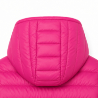 Veste matelassée légère à capuche pour femme Boying, coupe ajustée, manteau d'hiver fuchsia, parka rembourrée, OEM ODM, vente en gros