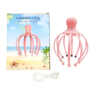 Hot Sale Octopus Design Electric 10 Claws With Steel Ball No Tingling Relax Octopus Scalp Head Massager