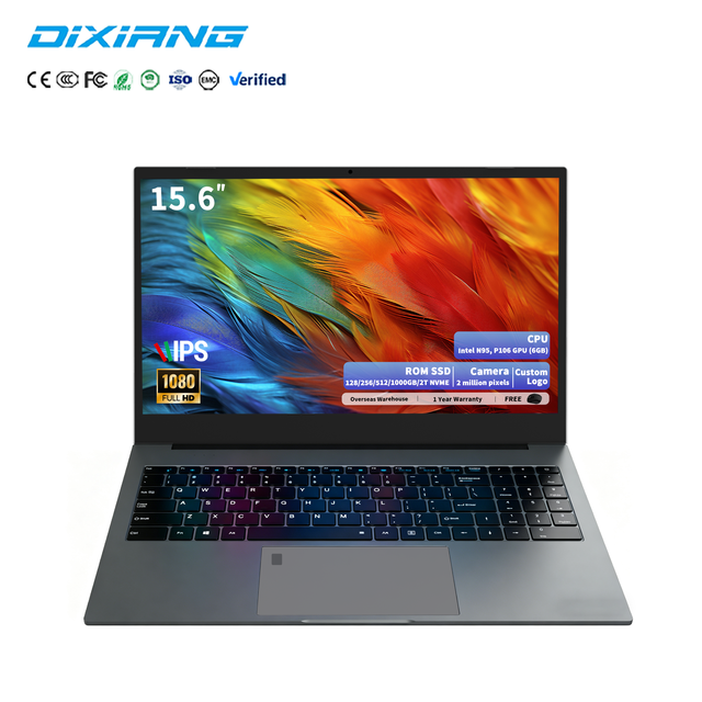 Factory Wholesale 15.6 Inch IPS English Gaming Laptop for N95 P106 6GB Discrete Graphics Card 8GB/16GB/32GB RAM Windows SSD