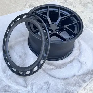 Custom 2 PC Carbon Fiber Forged Wheel 5x120 5x114.3 5x120 18 19 20 21 22 Inch Forged Aluminum Alloy Concave Wheels Rims For Cars