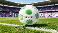 Porte-clés en peluche ballon de football personnalisé, jouet en peluche doux et mignon, porte-clés en fourrure, souvenir promotionnel sportif