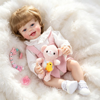 Poupée reborn de 55 cm, jouet, cadeau pour filles, poupée réaliste, figurine en résine.