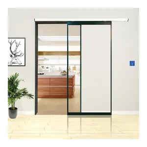 Pintu geser otomatis rumah pintar kantor pembuka pintu dapur Linear magnetik levitasi pintu geser otomatis