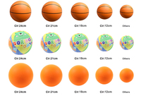 Ballons de sport d'intérieur pour enfants en marque privée, taille 7, couleur unie, impression personnalisée, emballage cadeau, ensemble de basket-ball silencieux