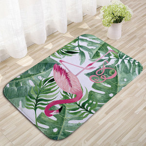 Floral Toucan Floor <b>Mat</b> Rectangle Anti Slip <b>Kitchen</b> Bath <b>Mat</b> Absorbent Door Rug - Product Image 2