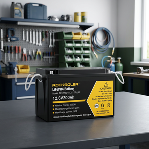 แบตเตอรี่ลิเธียมไอออน LiFePO4 ความจุสูง 12.8V 200Ah 2560Wh แบบชาร์จซ้ำได้สำหรับเก็บพลังงานแสงอาทิตย์ - Product Image 2